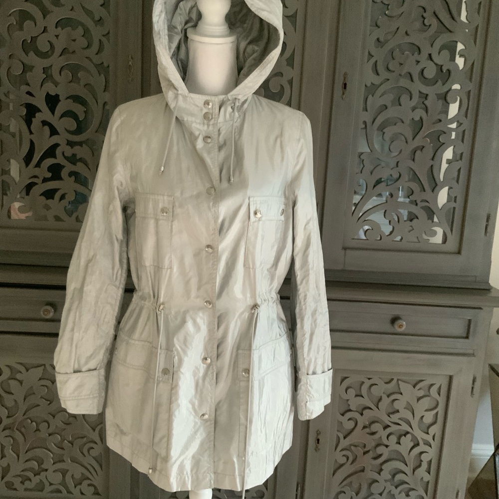 Celine Lightweight Silver Metallic Jacket 40 - image 7